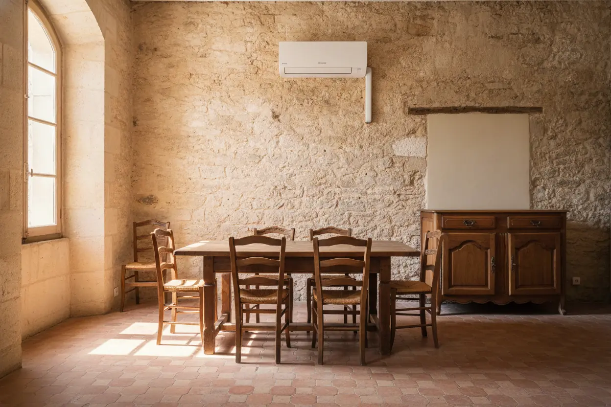 Après : split mural dimensionné après bilan thermique à Carpentras