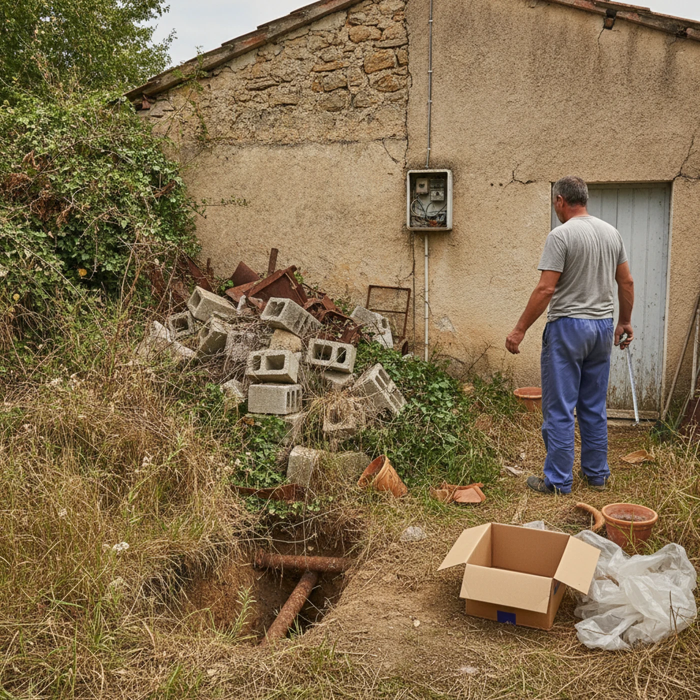 Split mural affichant un défaut avant dépannage dans le secteur des Baux à Bédoin