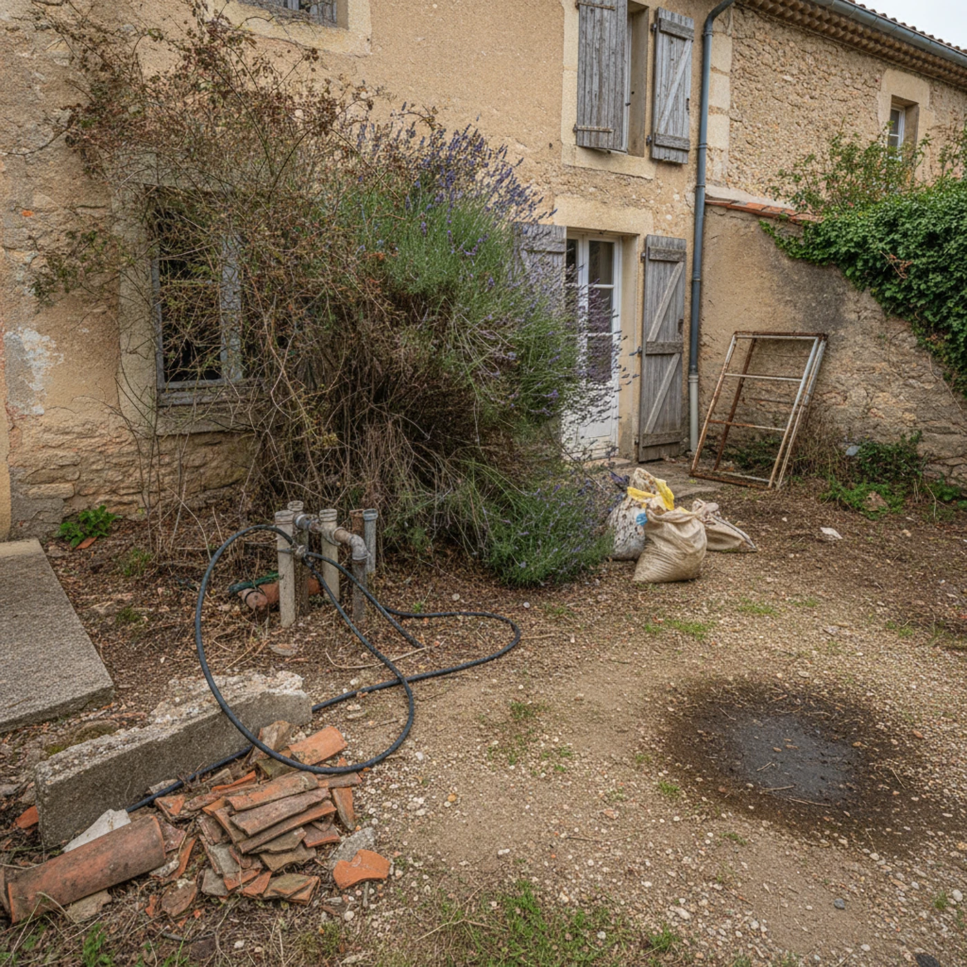 Unité intérieure encrassée avant entretien dans une maison à Caromb